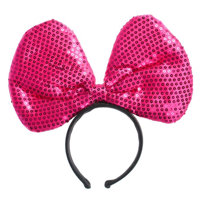 Карнавальный ободок "Бант", цвет сиреневый с пайетками