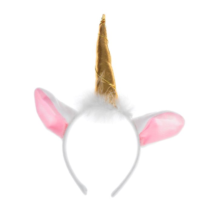 Карнавальный ободок "Единорог", ушки светло-розовые