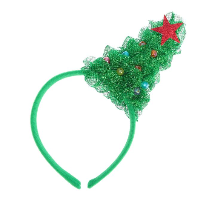 Карнавальный ободок "Елочка" со звездой