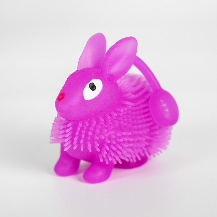 Ёжка резиновый "Зайка", световой, цвета МИКС