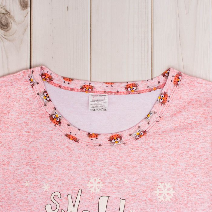 Пижама женская (джемпер, брюки) Сова-2 цвет коралл, р-р 48