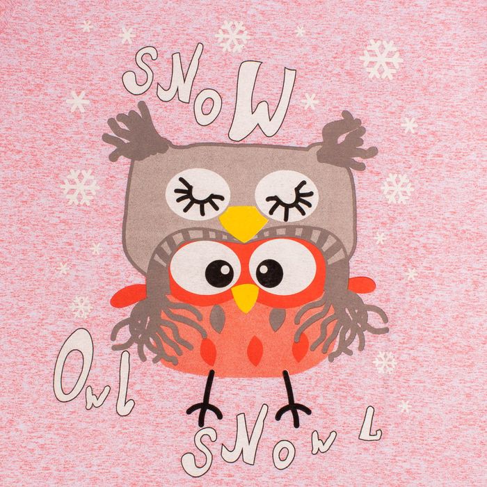 Пижама женская (джемпер, брюки) Сова-2 цвет коралл, р-р 50