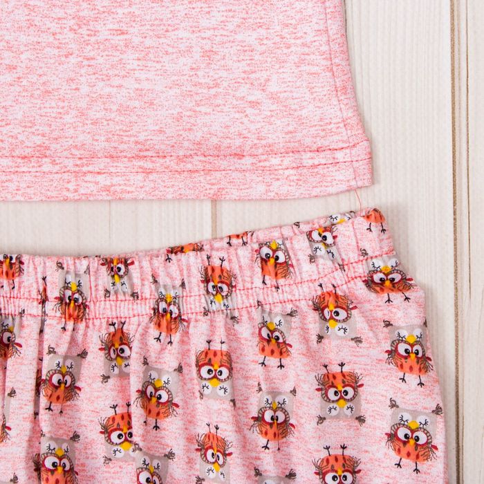 Пижама женская (джемпер, брюки) Сова-2 цвет коралл, р-р 50