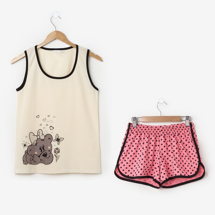 Пижама женская (майка, шорты) Ассорти-1 цвет ассорти, р-р 44