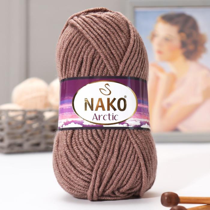 Пряжа "Arctic" 40% шерсть, 60% акрил 100м/100гр (6070 темный беж)
