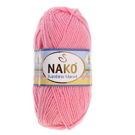 

Пряжа "Bambino marvel" 25% шерсть, 75% акрил 130м/50гр (9009 розовый)