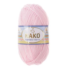 

Пряжа "Bambino marvel" 25% шерсть, 75% акрил 130м/50гр (9033 св. розовый)