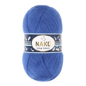 

Пряжа "Mohair delicate" 5% мохер,10% шерсть, 85% акрил 500м/100гр (6121 ярко-голубой)