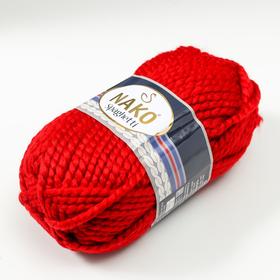 

Пряжа "Spaghetti" 25% шерсть, 75% акрил 60м/100гр (1175 темно-красный)