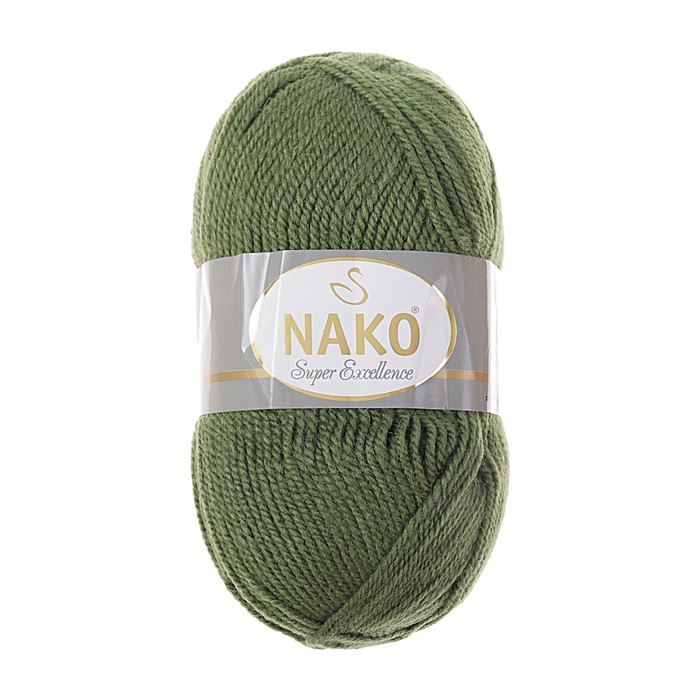 Пряжа "Super Excellence" 49% шерсть, 51% акрил 228м/100гр (82 зеленый)