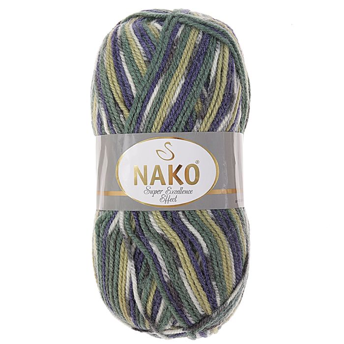 Пряжа "Super Excellence Effect" 49% шерсть, 51% акрил 228м/100гр (80361 принт)