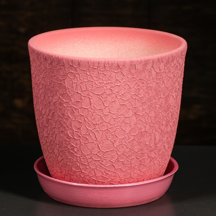 Кашпо "Глория" шёлк, розовый, 1,0 л
