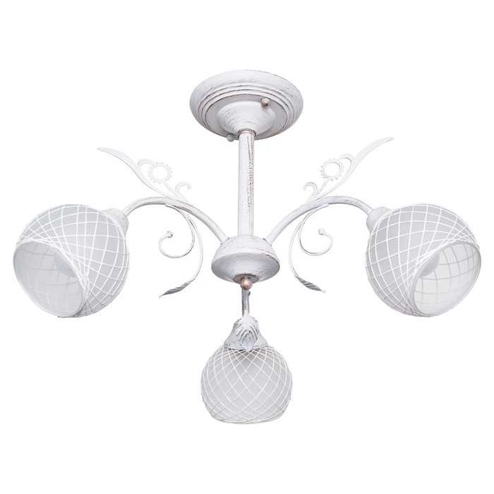 Люстра "Астра" 3 лампы E27 60 Вт белый 54х54х37 см.