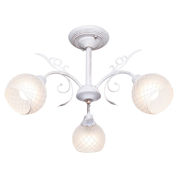 Люстра "Астра" 3 лампы E27 60 Вт белый 54х54х37 см.