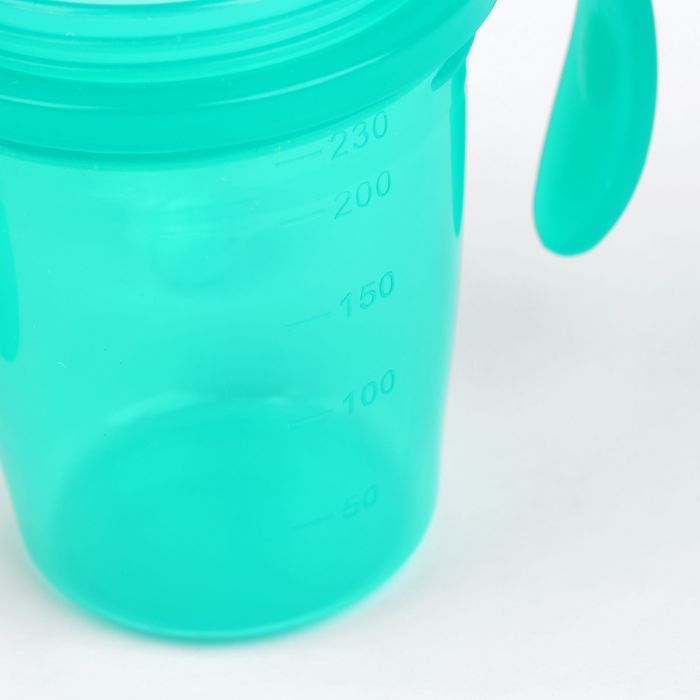 Поильник-стакан 2 в 1 с соской, 230 мл, от 9 мес., цвета МИКС
