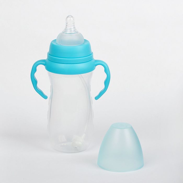 Бутылочка для кормления антиколиковая, с ручками, 300 мл, от 0 мес., цвет голубой