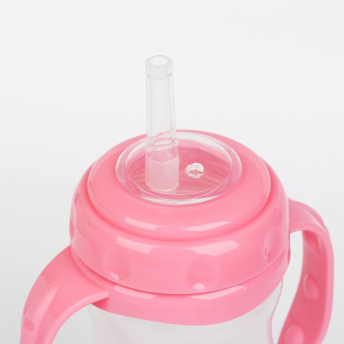 Поильник с трубочкой, термочувствительное дно, 270 мл, от 5 мес., цвета МИКС