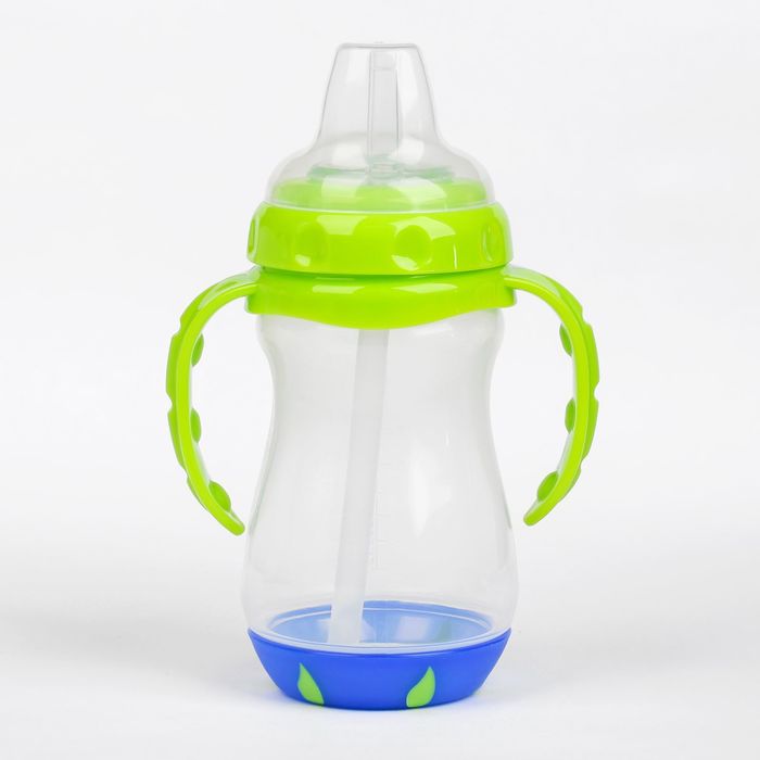 Поильник с трубочкой, термочувствительное дно, 270 мл, от 5 мес., цвета МИКС