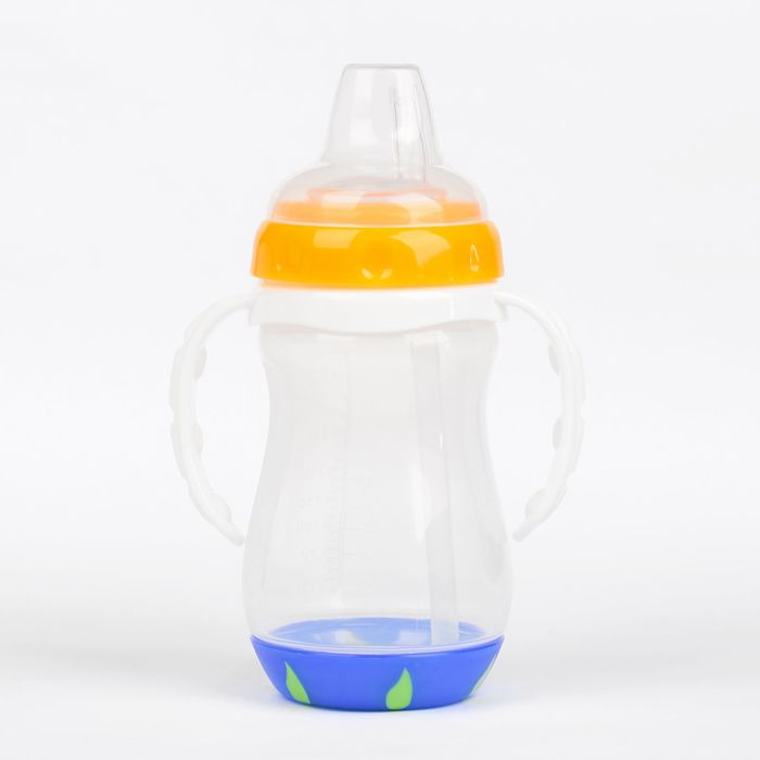 Поильник с трубочкой, термочувствительное дно, 270 мл, от 5 мес., цвета МИКС