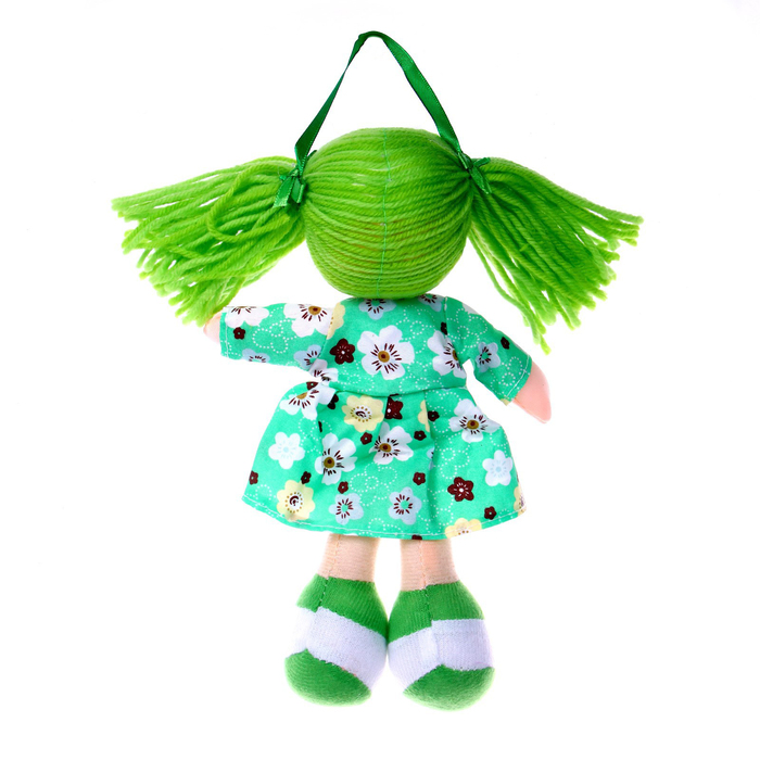 фото Мягкая игрушка «кукла», в ситцевом платье, с хвостиками, цвета микс