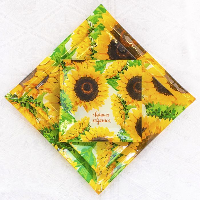 Набор тарелок 3 шт. "Лучшая хозяйка", 15 см, 20 см, 25 см