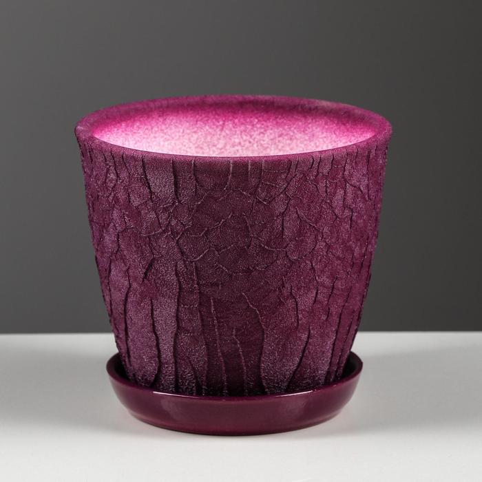 Кашпо "Глория" шёлк, бордовый, 0,5 л