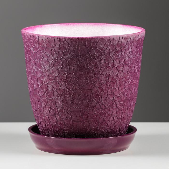 Кашпо "Глория" шёлк, бордовый, 2,0 л