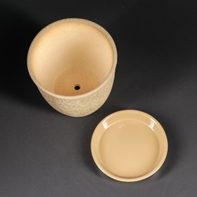 

Горшок для цветов "Глория" шёлк, капучино, 1,0 л