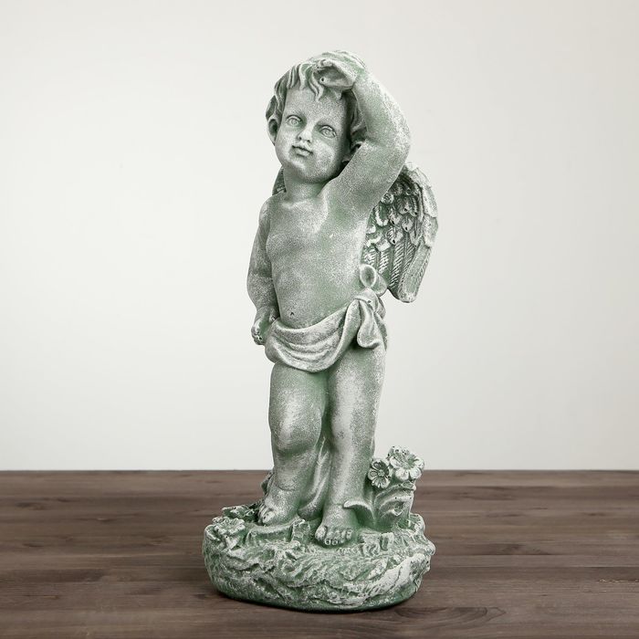 Статуэтка "Амур" под камень, цвет зелёный