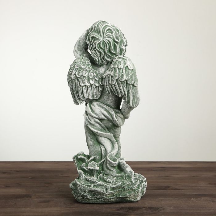 Статуэтка "Амур" под камень, цвет зелёный