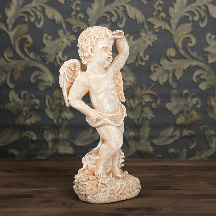 Статуэтка "Амур" под камень, цвет песочный