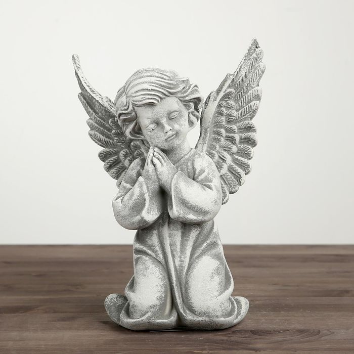 Статуэтка "Крылатик" средний, под камень, цвет серый