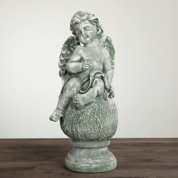 Статуэтка "Купидон" под камень, цвет зелёный