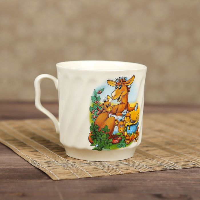 Кружка 350 мл "Витая" алфавит, деколь