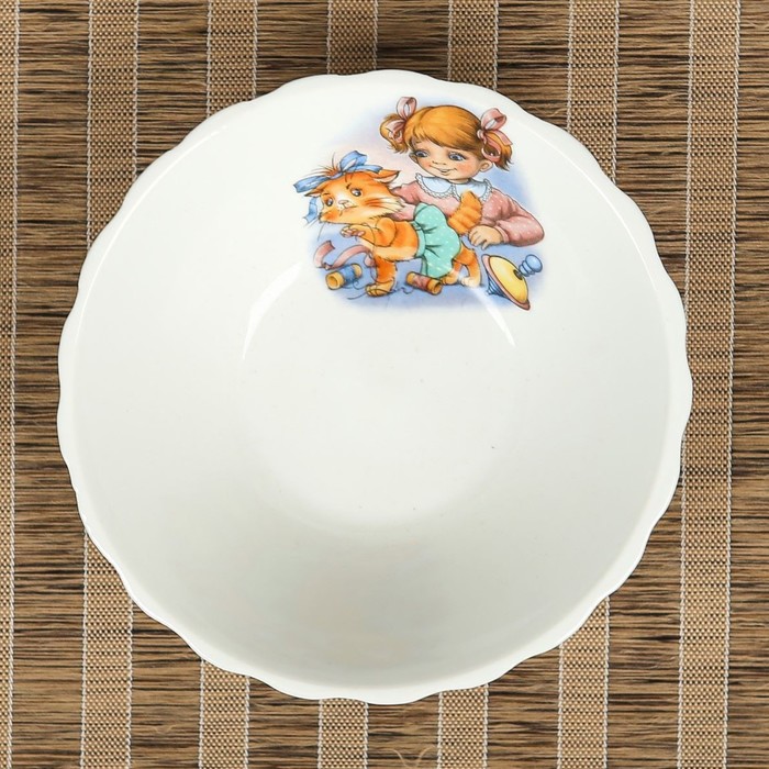 Салатник "Детский" алфавит, 0,35 л, деколь, микс