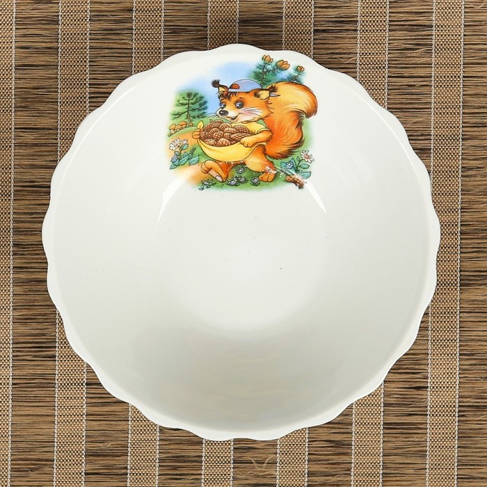 Салатник "Детский" алфавит, 0,35 л, деколь, микс