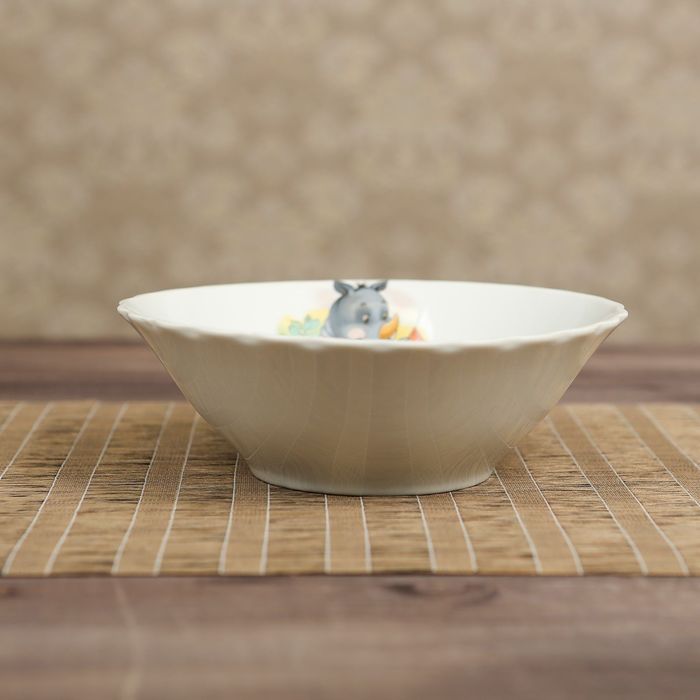 Салатник "Миска" алфавит, 0,5 л, деколь, микс