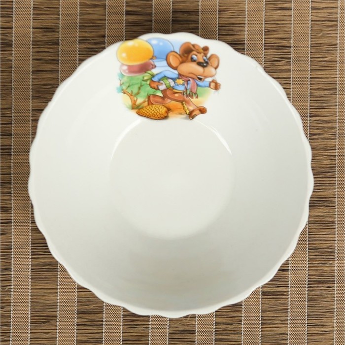 Салатник "Миска" алфавит, 0,5 л, деколь, микс