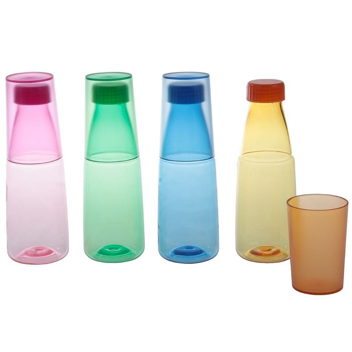 Бутыль 550 мл "Симплекс" со стаканом-крышкой, цвета МИКС