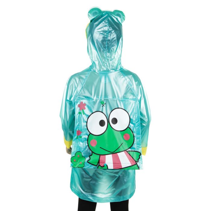 Дождевик детский "Лягушонок", надувной капюшон, карман под рюкзак, рост 120-130