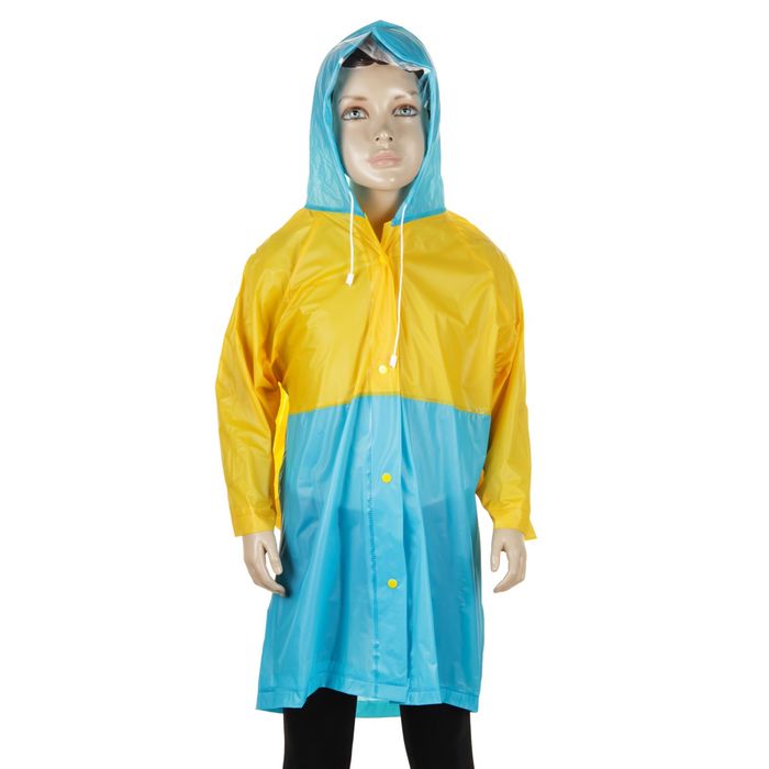 Дождевик детский "Динозавр", карман под рюкзак, капюшон с козырьком, рост 100-110