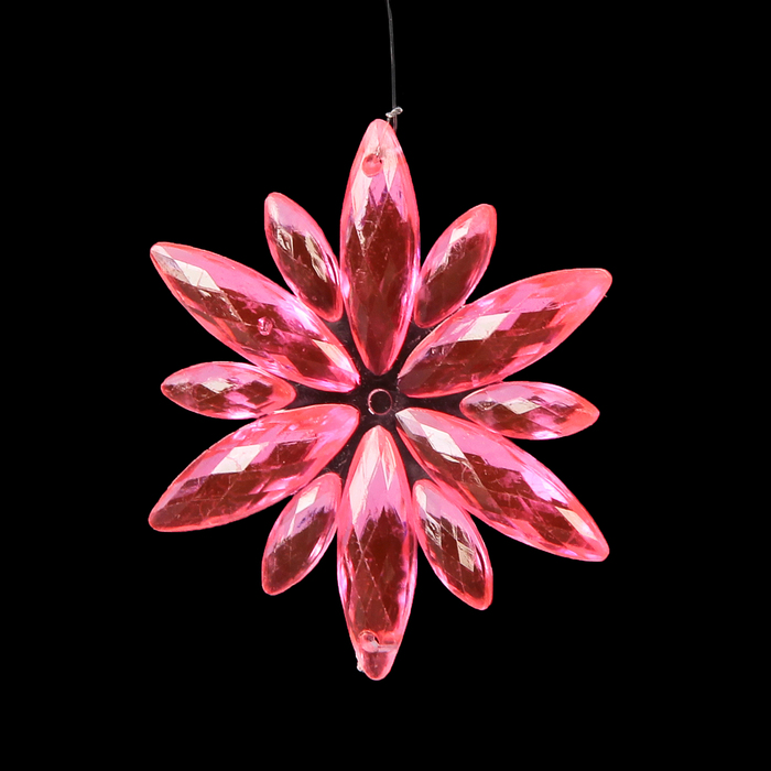 Музыка ветра пластик "Цветочки и перья" 4 трубочки h=75 см