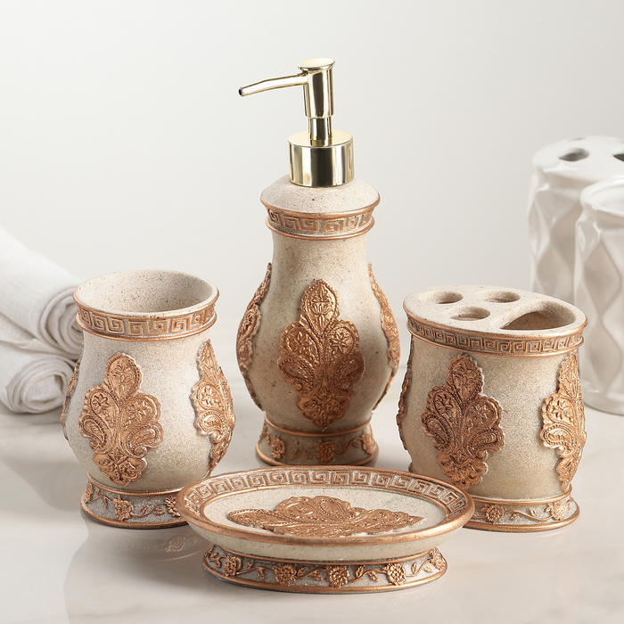 Набор аксессуаров для ванной комнаты, 4 предмета "Панно"