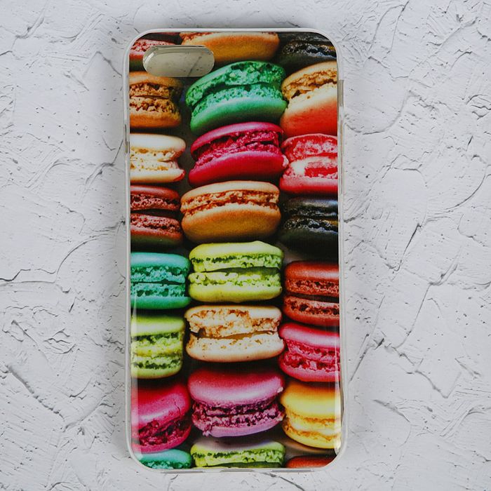 Силиконовый чехол Luazon для iPhone 7 "Макаруны"