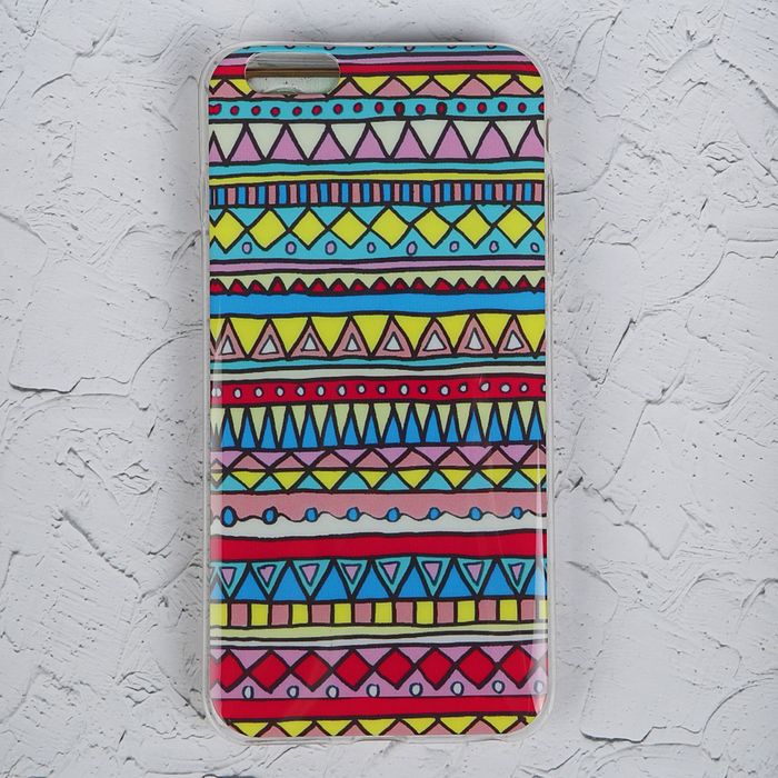 Силиконовый чехол для iPhone 6 plus "Узоры"