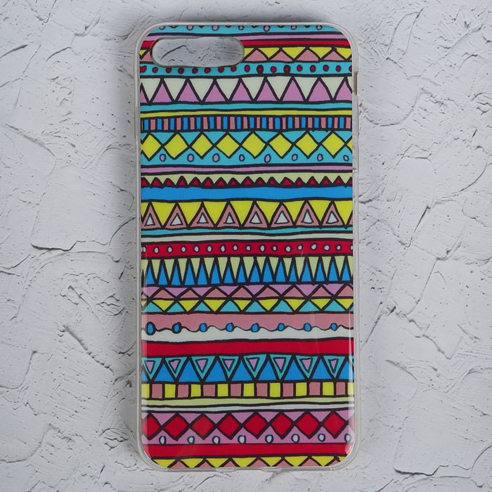 Силиконовый чехол для iPhone 7 plus "Узоры"