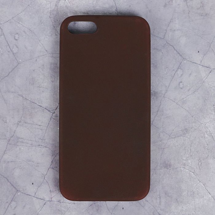 Чехол для iPhone 5/5S/SE, меняет цвет от температуры и прикосновения, коричнево-оранжевый