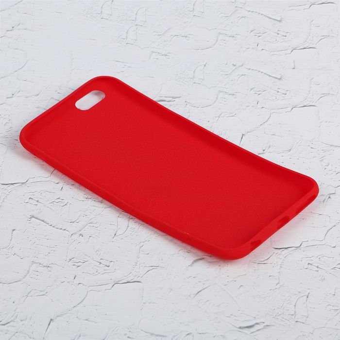 Чехол для iPhone 6 Plus, материал TPU, мягкое "велюровое" покрытие, красный