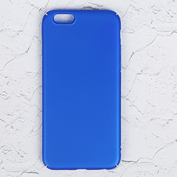 Чехол Luazon для iPhone 6/6S, пластик, матовое покрытие Soft touch, синий