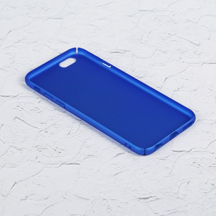 Чехол Luazon для iPhone 6/6S, пластик, матовое покрытие Soft touch, синий